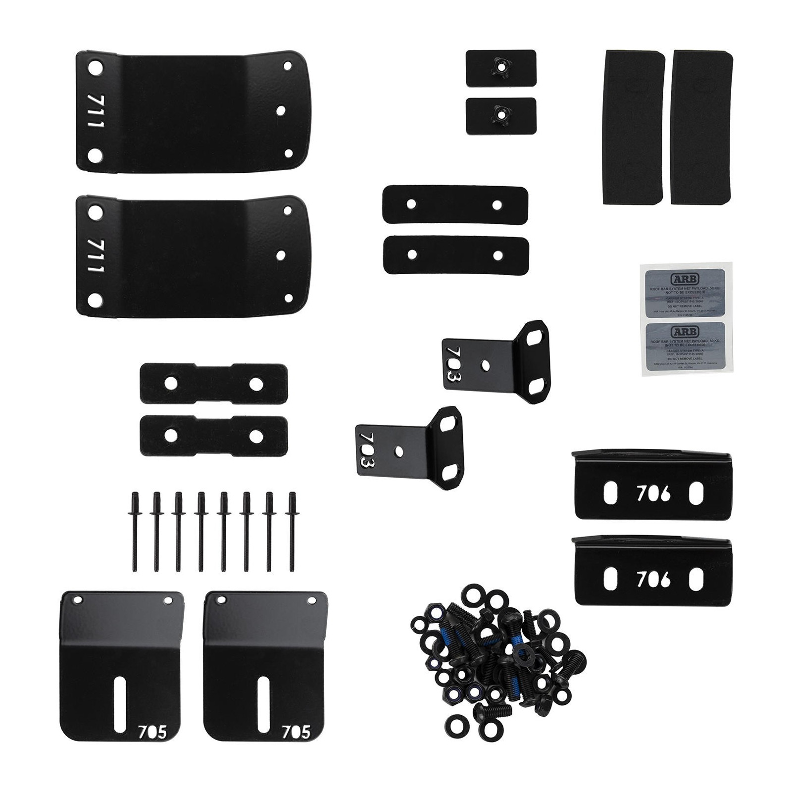 MNT KIT ROOF BAR LIGHT DUTY RR 