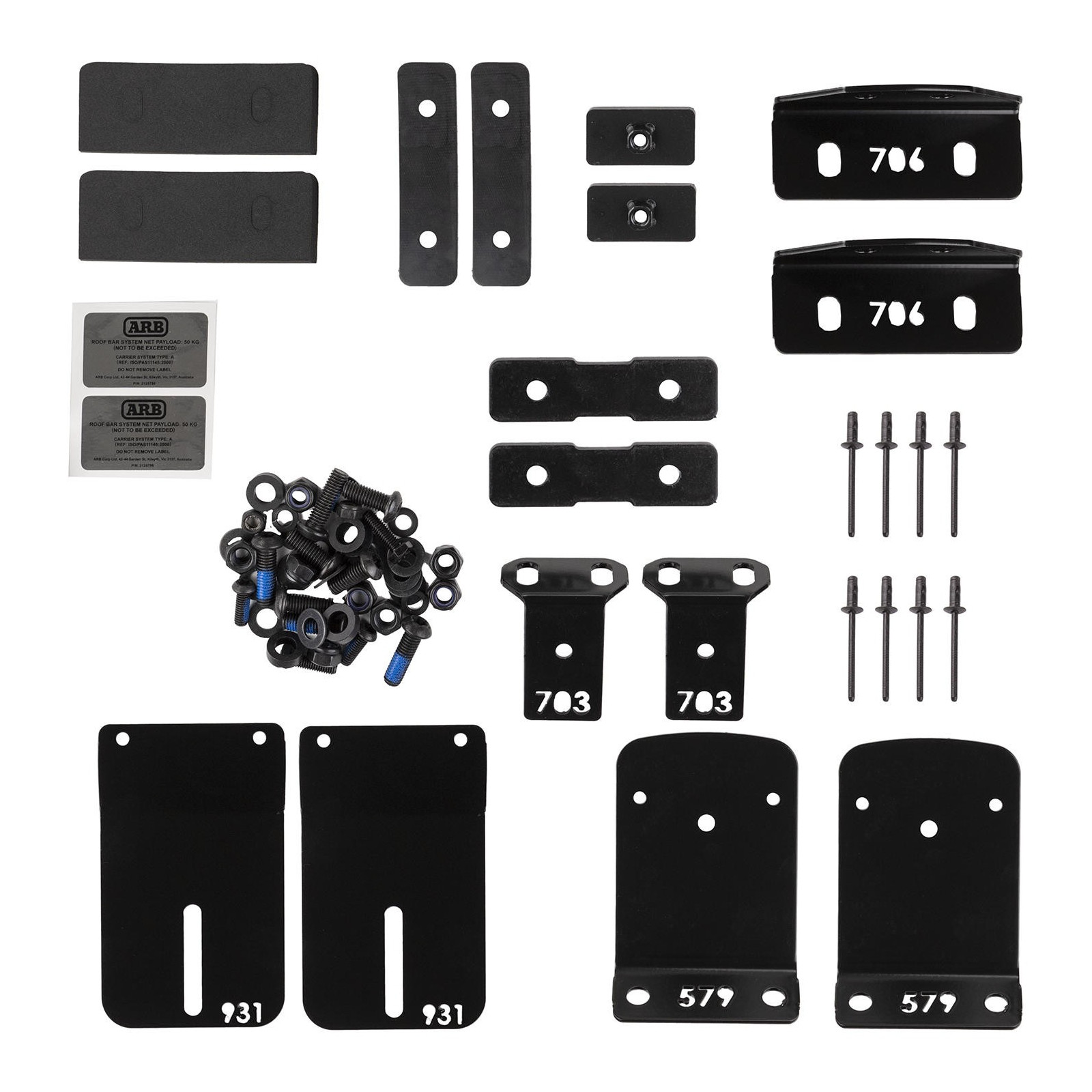 MNT KIT ROOFBAR LIGHT DUTY 