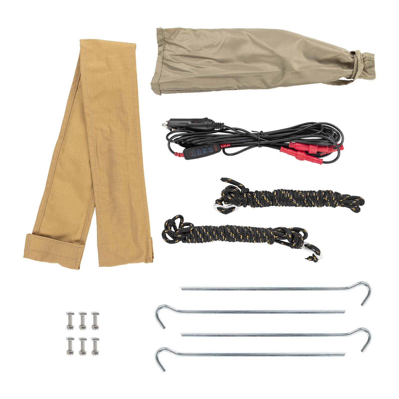 ARB ALUM AWN W/LIGHT 2500 BLK 