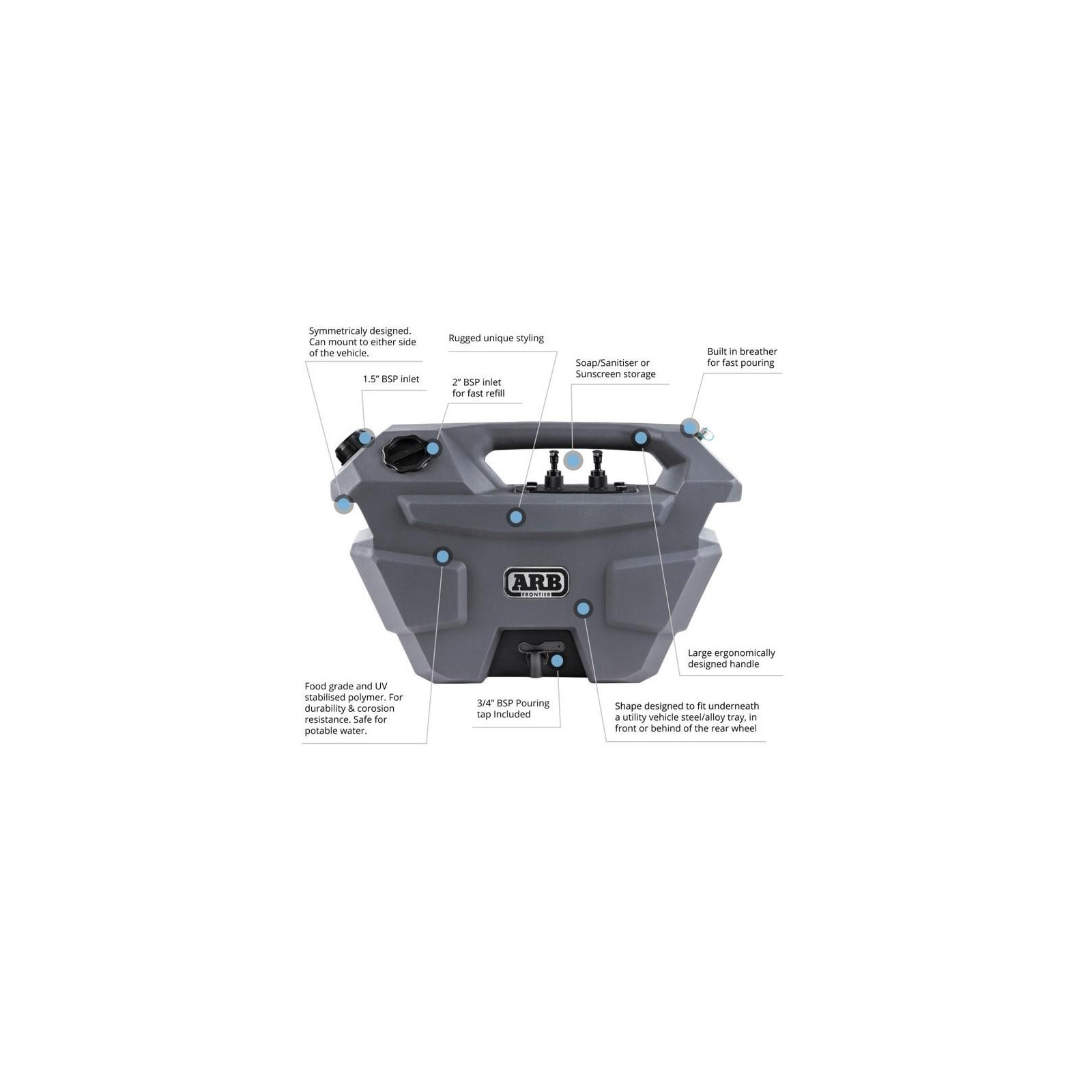 TANK PORTABLE WATER 28L 