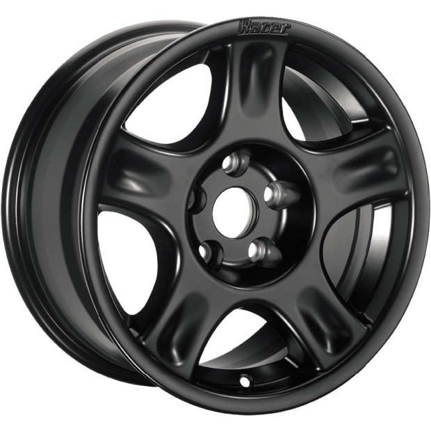 Jante Aluminium 4x4 RACER 8x17  6x114.3 CB66.1 ET+30 Charge 1450Kg Noire. Livrée Avec Cache Moyeu • RAC55BK