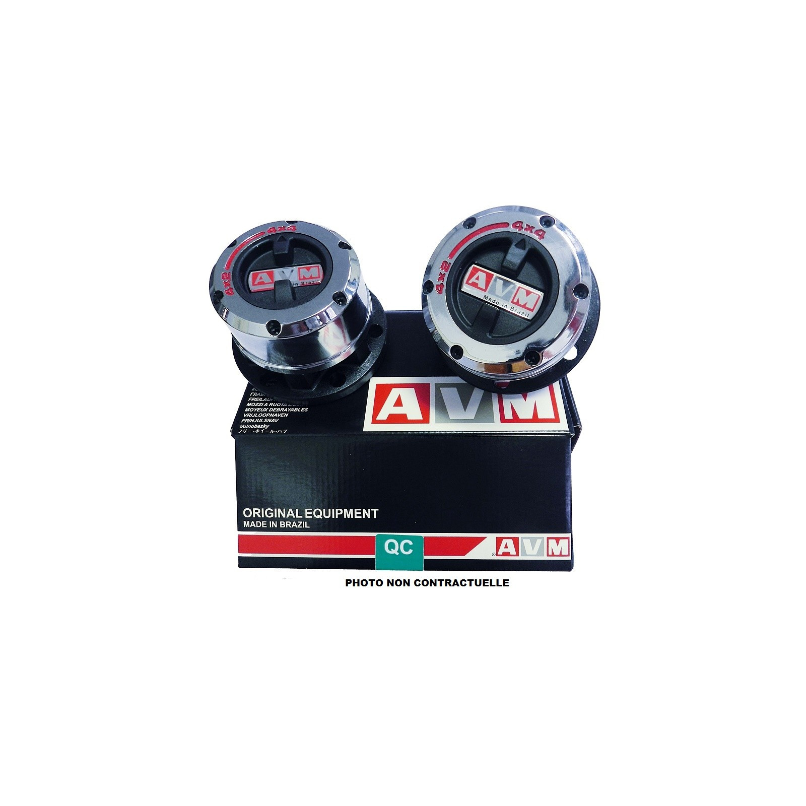 Paire de moyeux débrayables standards AVM 457 • 26 cannelures • 6 vis • Ø Ext 90mm