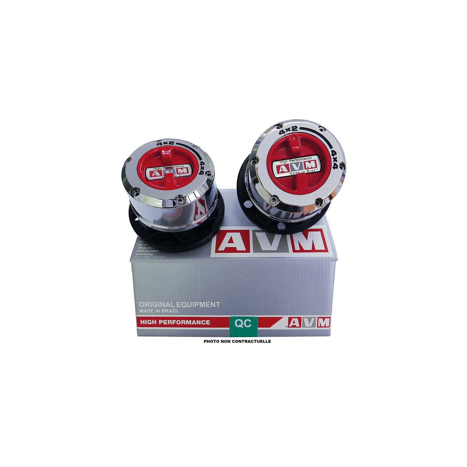 Paire de moyeux débrayables renforcés AVM 463HP • 30 cannelures • 6 vis • Ø Ext 90mm