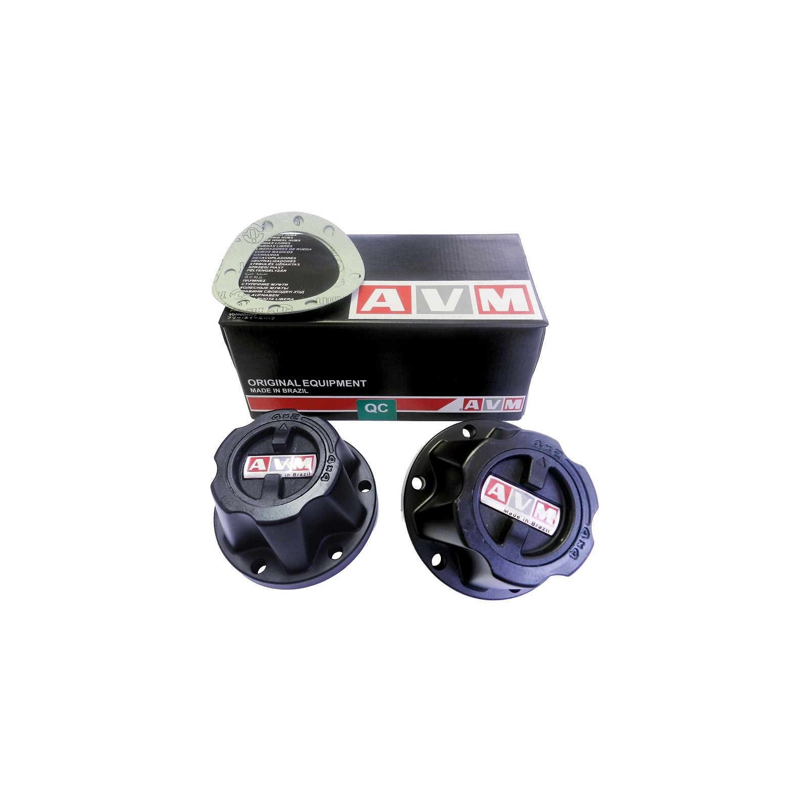 Paire de moyeux débrayables standards AVM 538 • 26 cannelures • 6 vis • Ø Ext 90mm