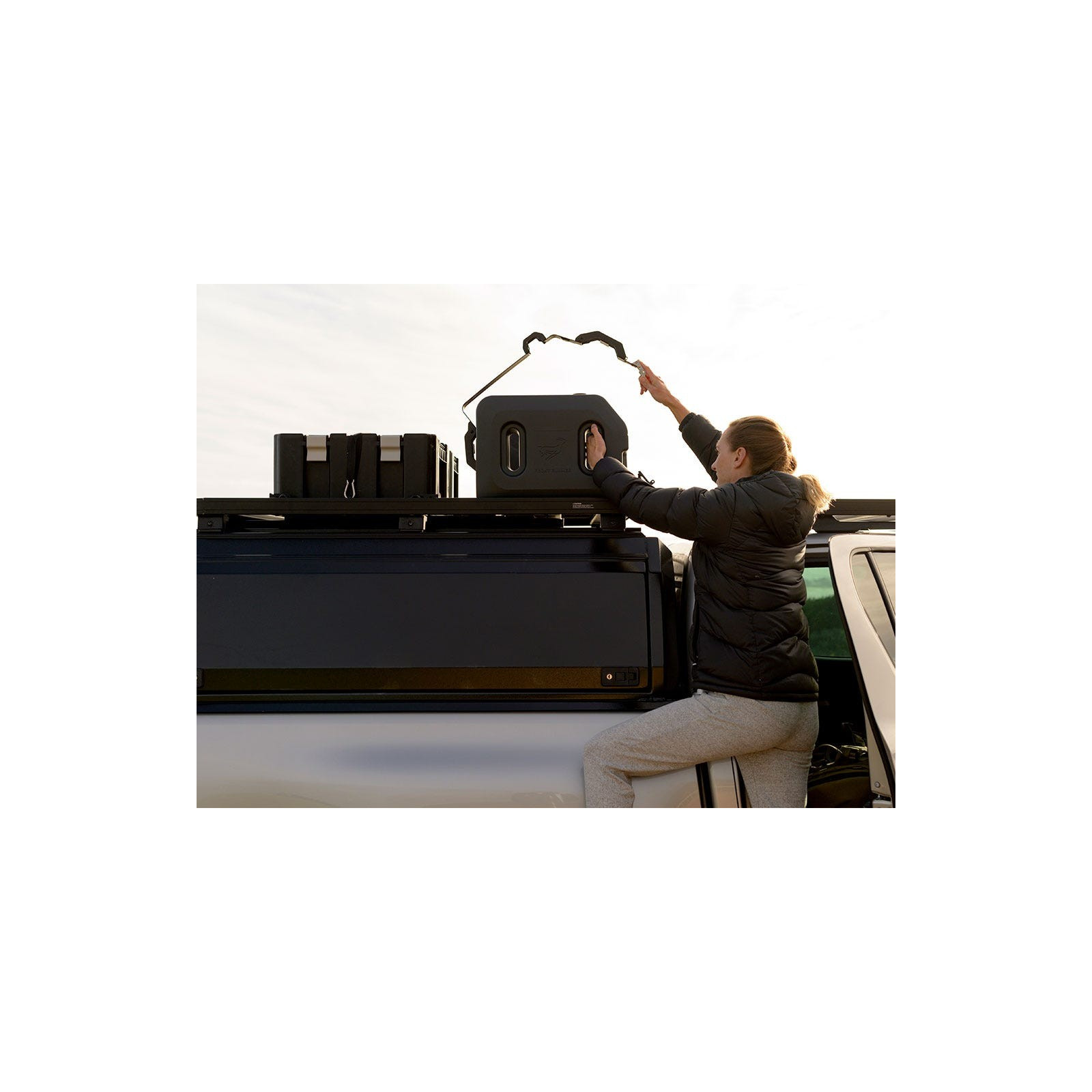 Galerie FRONT RUNNER Slimline II pour remorque ou hard top de pick-up / Pieds hauts / 1345mm(W) X 2570mm(L) 