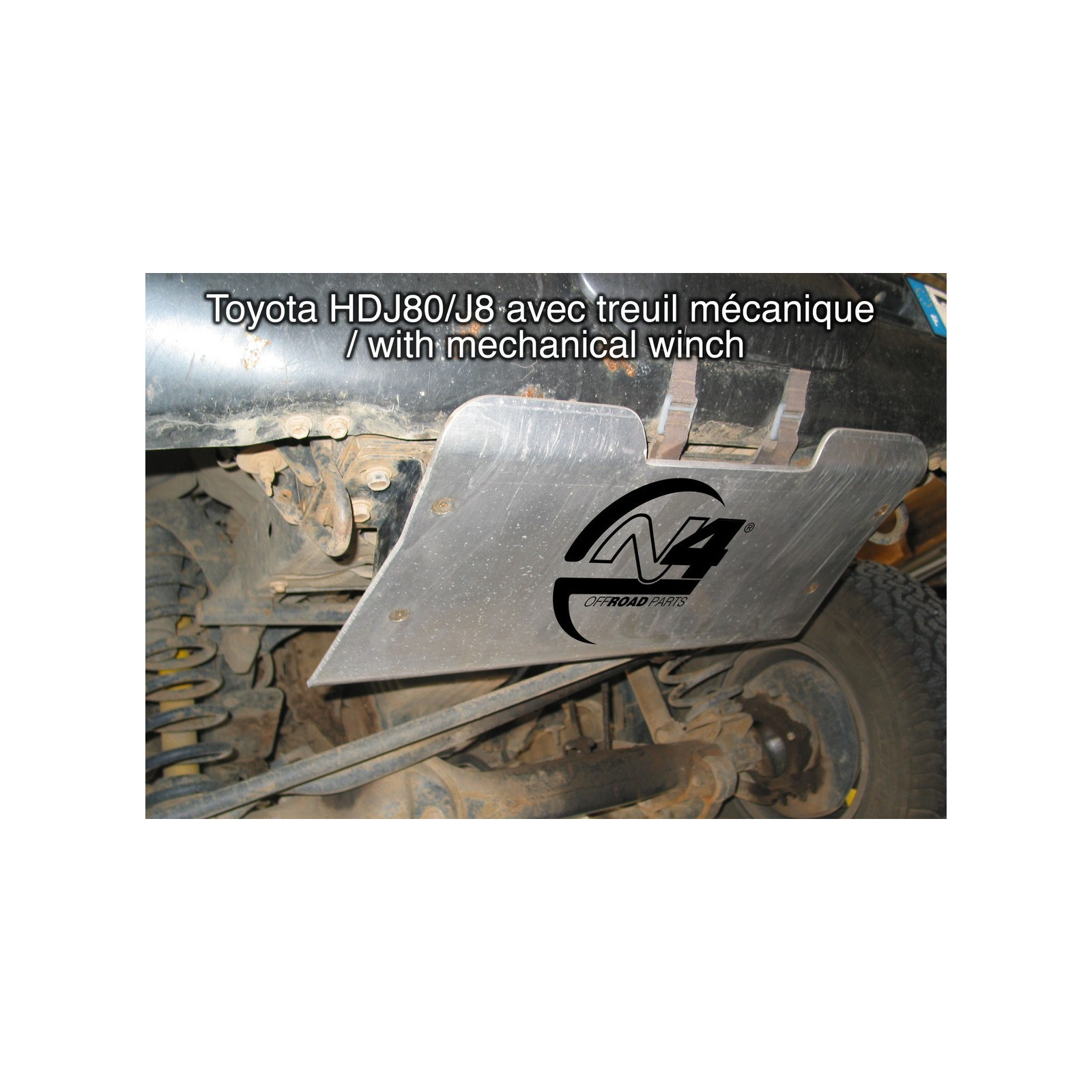 Ski de protection / Blindage AV N4 Toyota HDJ80 12S Avec Treuil Mécanique • BLAV15A