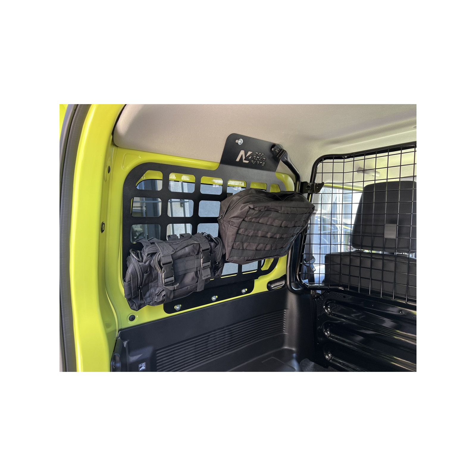 Kit supports accessoires MOLLE intérieur vitres arrière Suzuki Jimny 2018+ N4-OFFROAD 