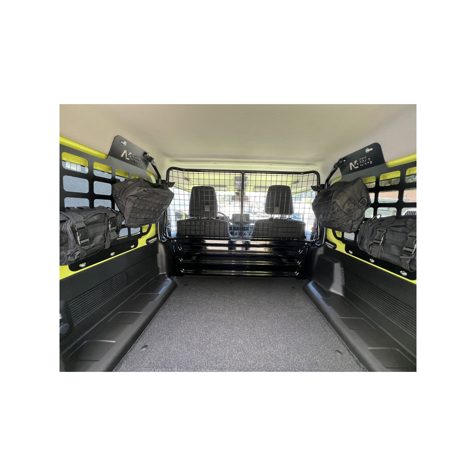 Kit supports accessoires MOLLE intérieur vitres arrière Suzuki Jimny 2018+ N4-OFFROAD 