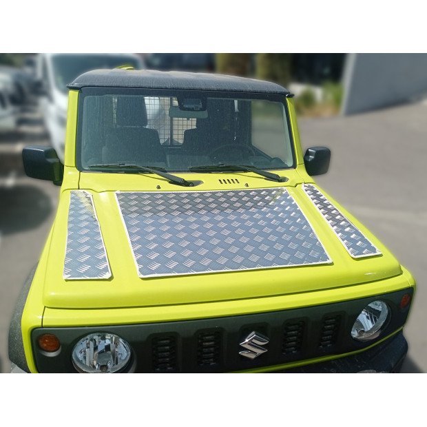 Protection capot aluminium strié 2mm Suzuki Jimny 2018+ N4-OFFROAD 