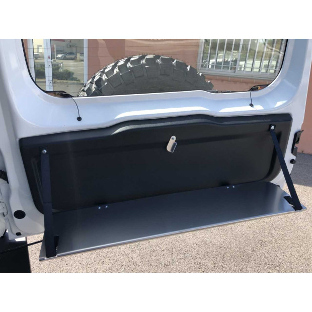 Tablette rabattable N4-OFFROAD sur porte arrière Jimny après 2019 - version sans ouverture depuis l'intérieur 