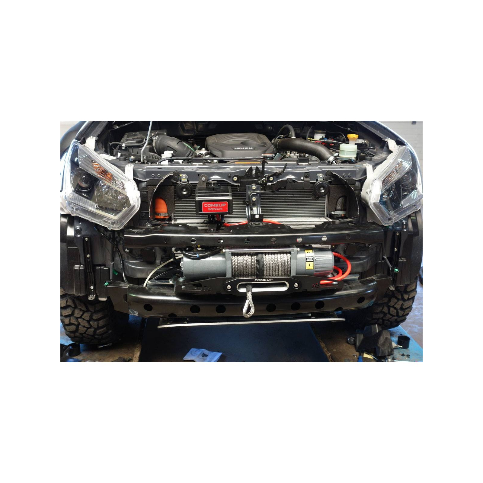 Platine de treuil intégrée au pare-chocs d'origine pour Isuzu D-Max 2012-2020 