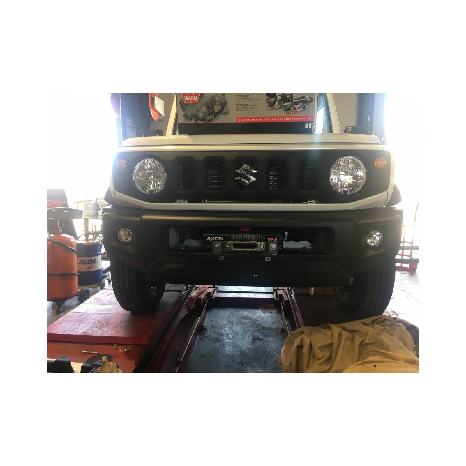 Platine de treuil intégrée au pare-chocs d'origine pour Suzuki Jimny après 2018 N4-OFFROAD 