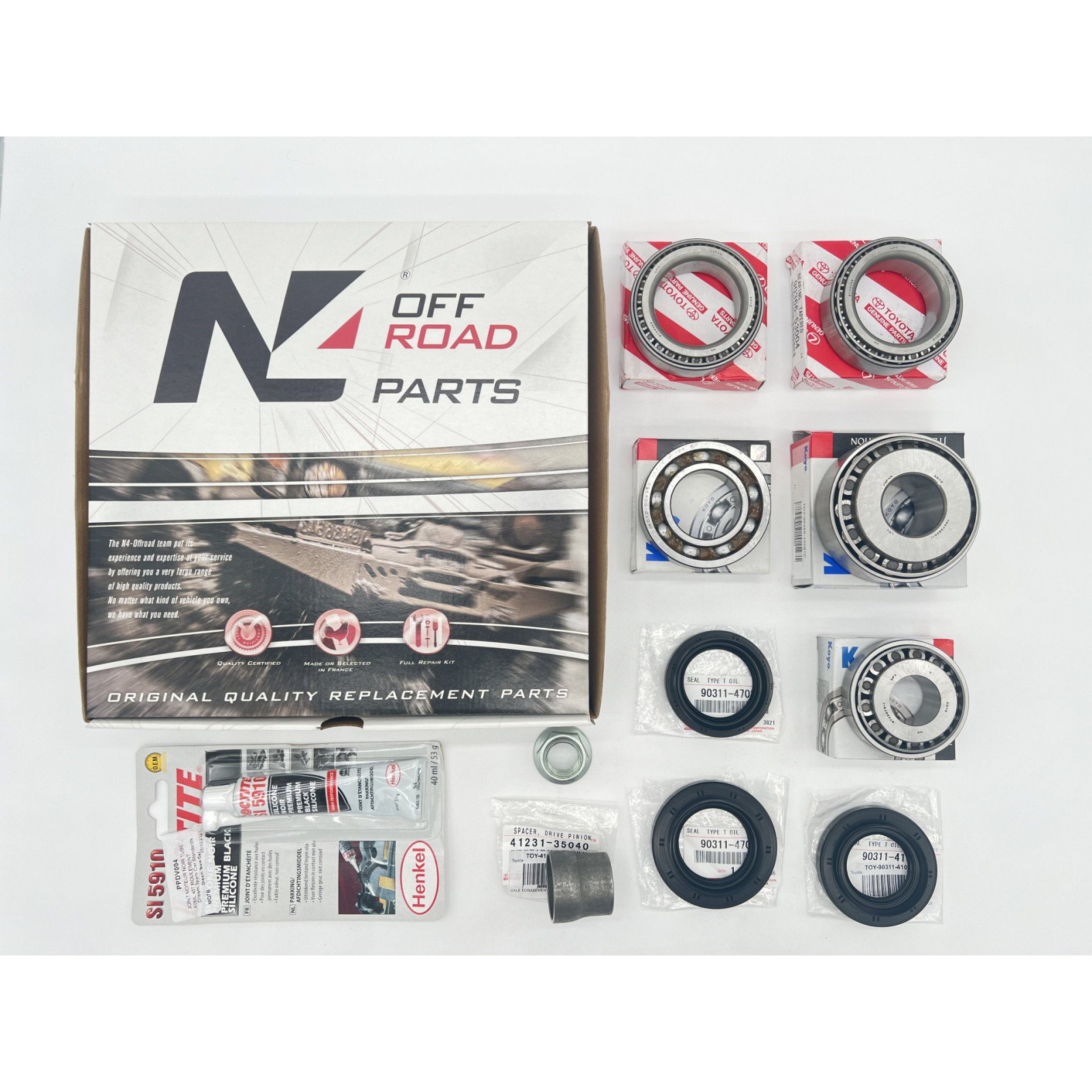 Kit réfection pont avant Land Cruiser KDJ125 KDJ120 KDJ155 KDJ150 N4-OFFROAD 