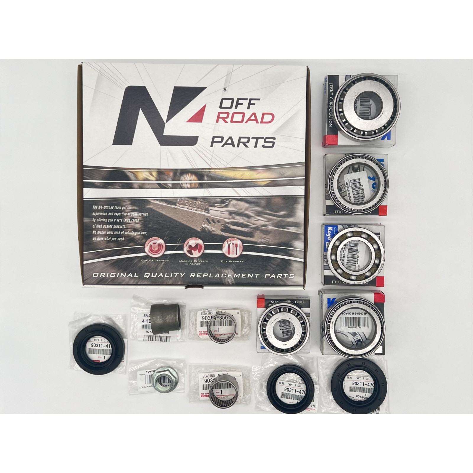 Kit réfection pont avant Hilux Vigo avant 10-2008 et FJ Cruiser avant 05-2009 N4-OFFROAD 