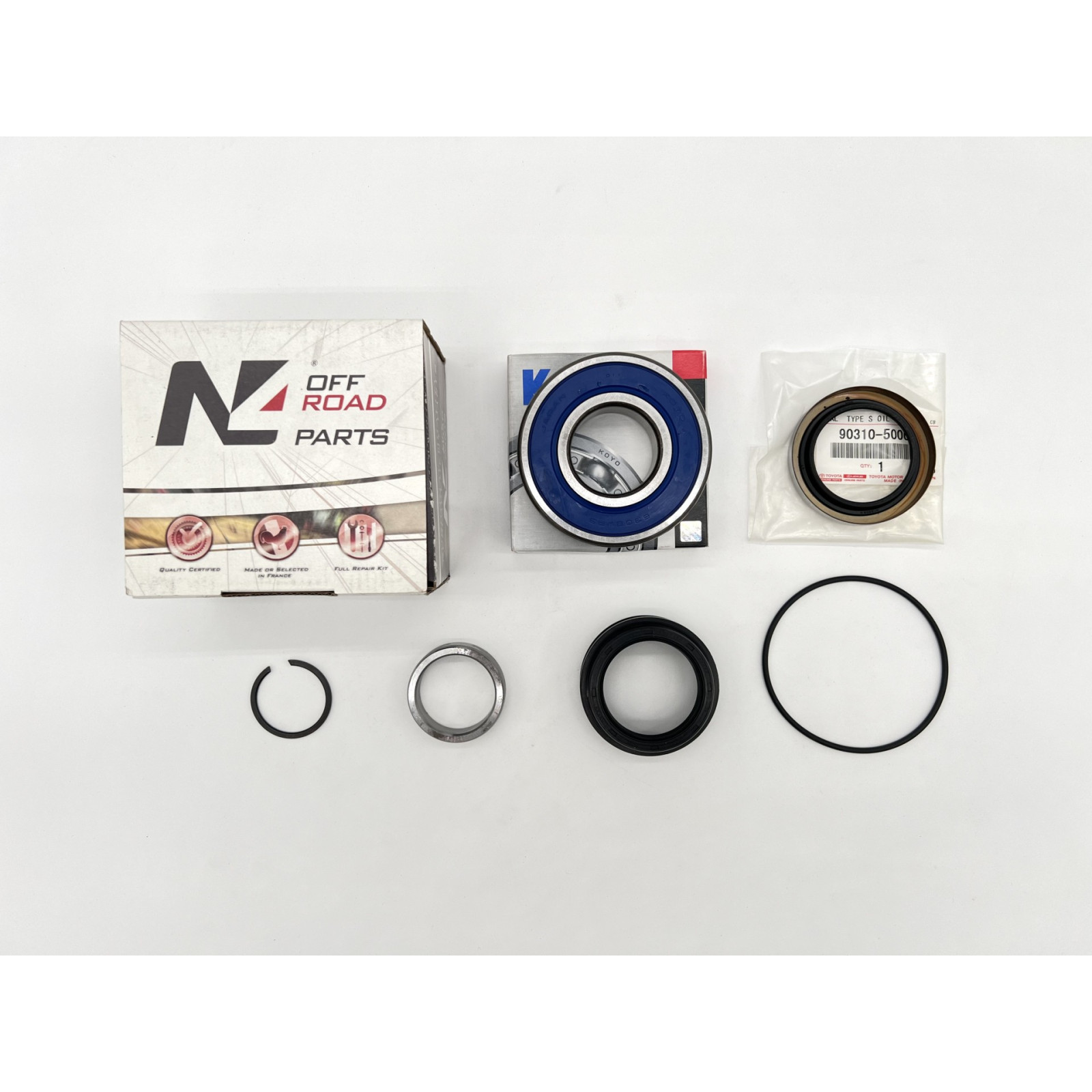 Kit roulement de roue arrière Land Cruiser LJ7 KZJ7 Hilux IFS avant 05-1998 avec tambours N4-OFFROAD 