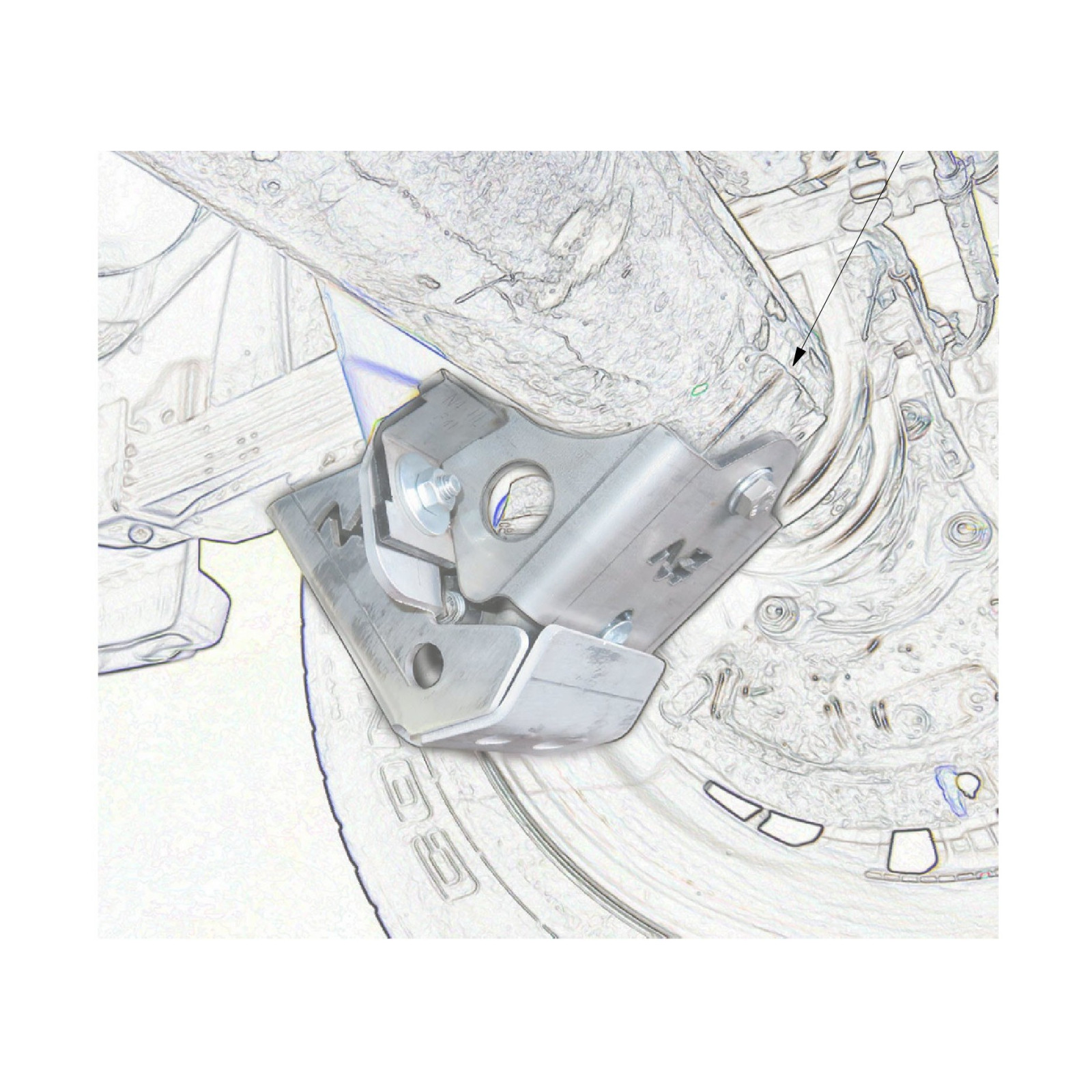 Protection d'amortisseur arrière droit pour Ford Ranger T6-T7-T8 N4-OFFROAD 