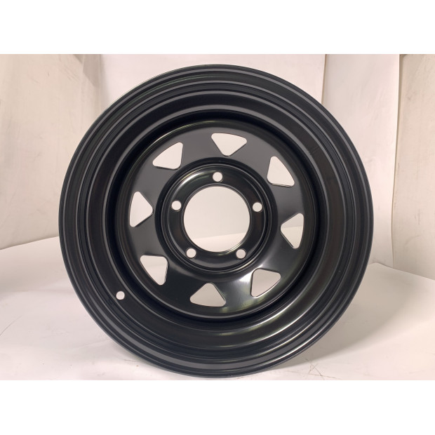 Jante acier Triangular noire 7X15 5x139.7 ET-6 CB108 Suzuki Jimny & Samurai 
