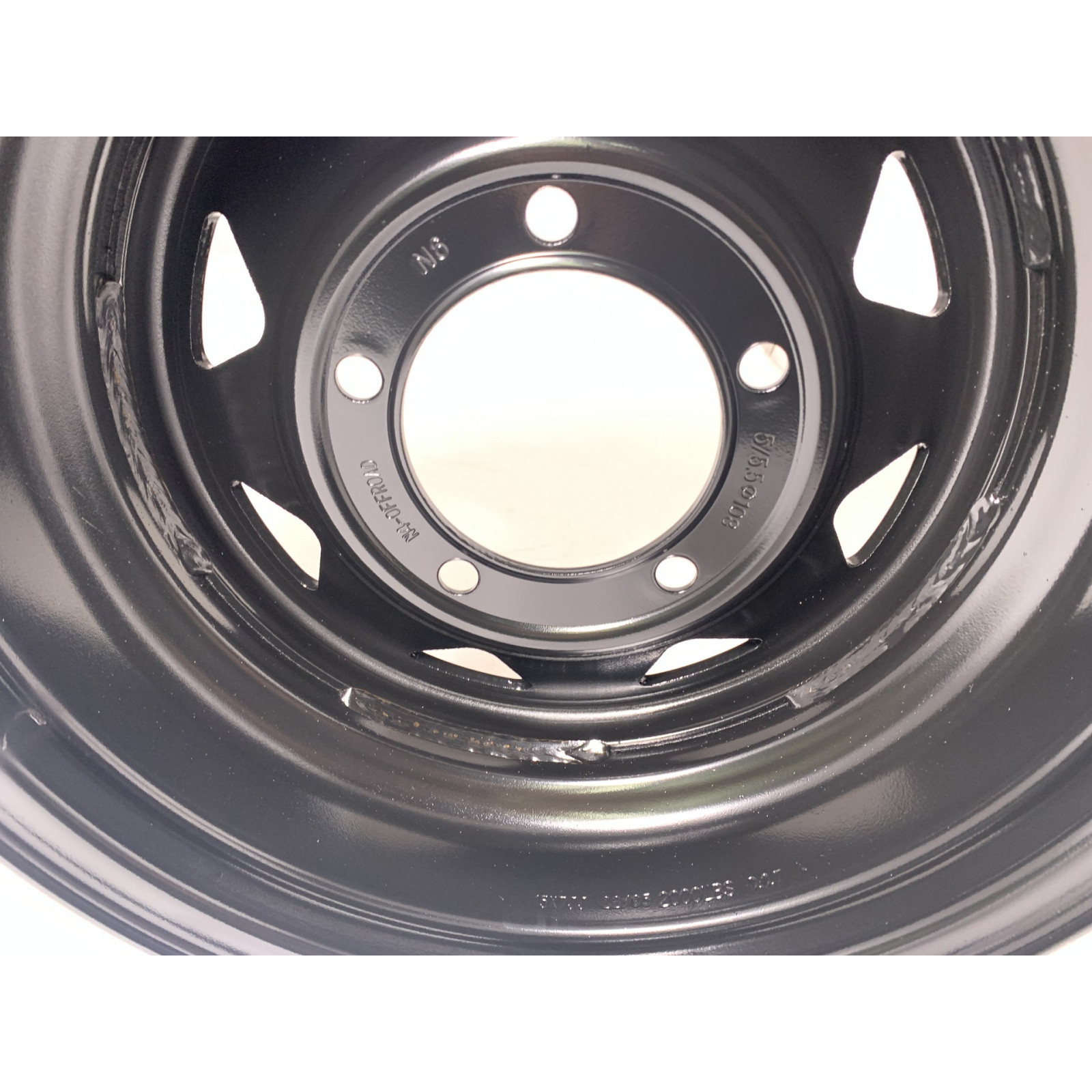 Jante acier Triangular noire 7X15 5x139.7 ET-6 CB108 Suzuki Jimny & Samurai 