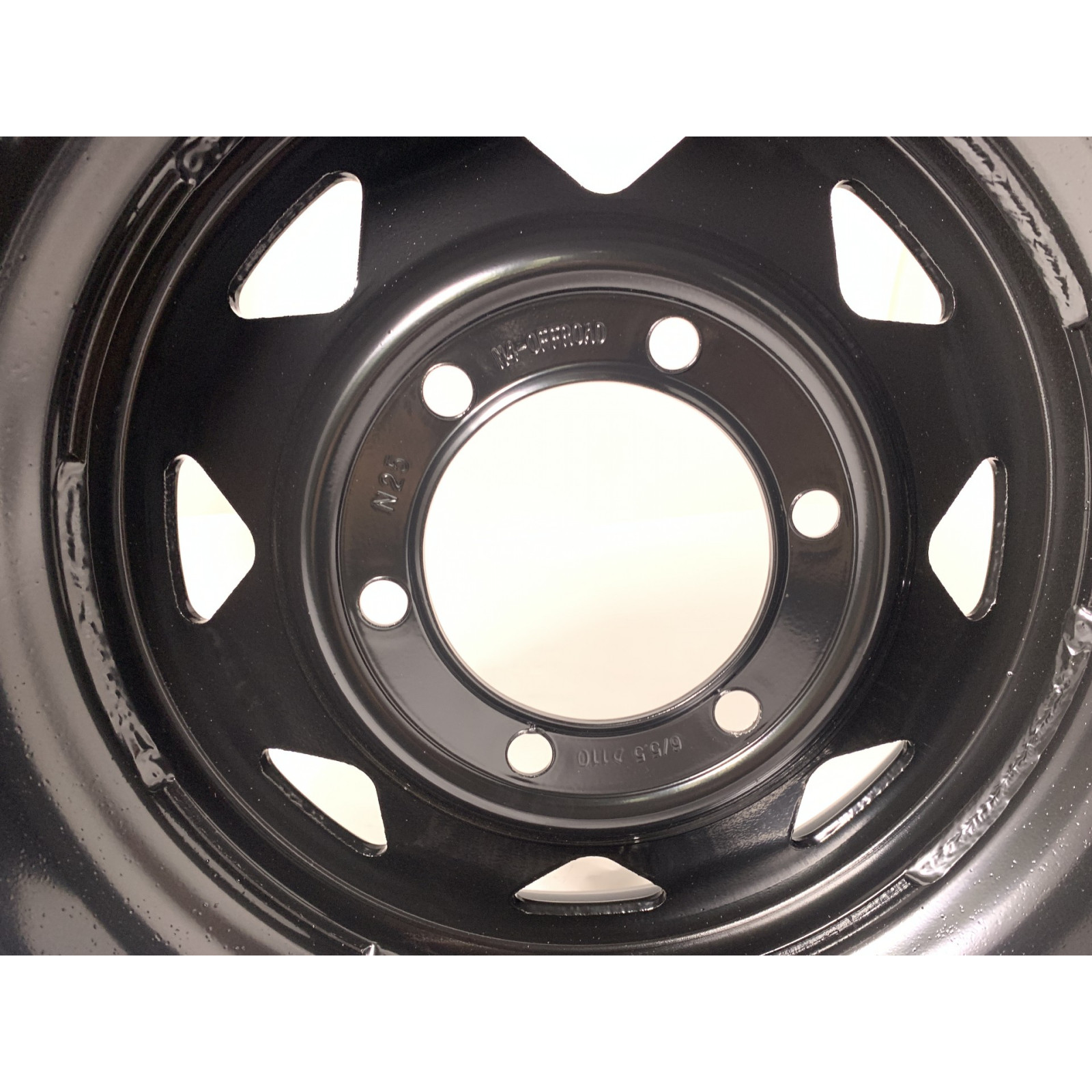 Jante acier Triangular noire 8X16 6x139.7 ET-25 CB110 pour Nissan Toyota Ford Mitsubishi N4-OFFROAD 