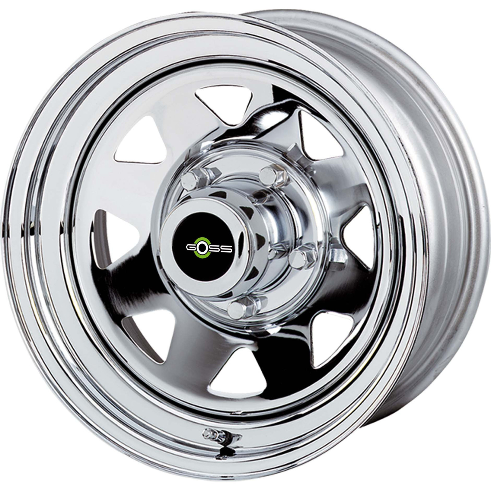 Jante GOSS Triangular 8x15 5x165.1 CB125 ET+13. Chrome 