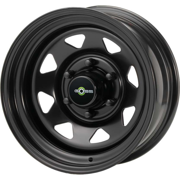 Jante GOSS Triangular 7x15 5x139.7 CB110 ET-25. Noire 