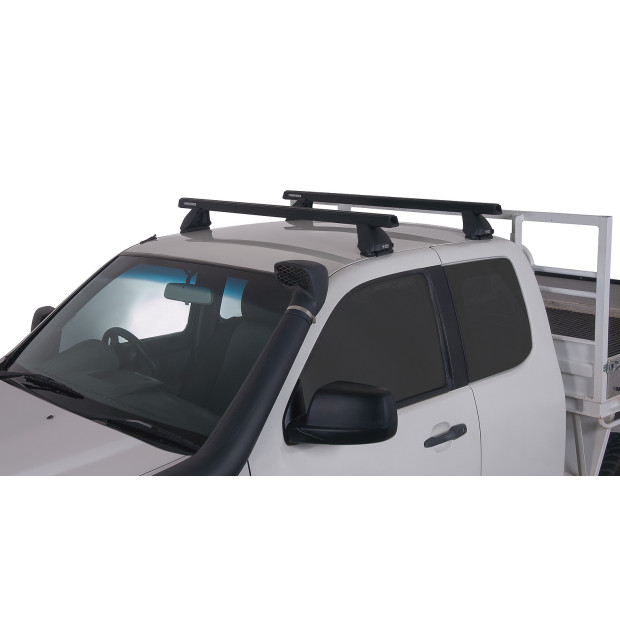 Kit 2 barres de toit noires RHINO-RACK Heavy Duty 2500 • JA0130 