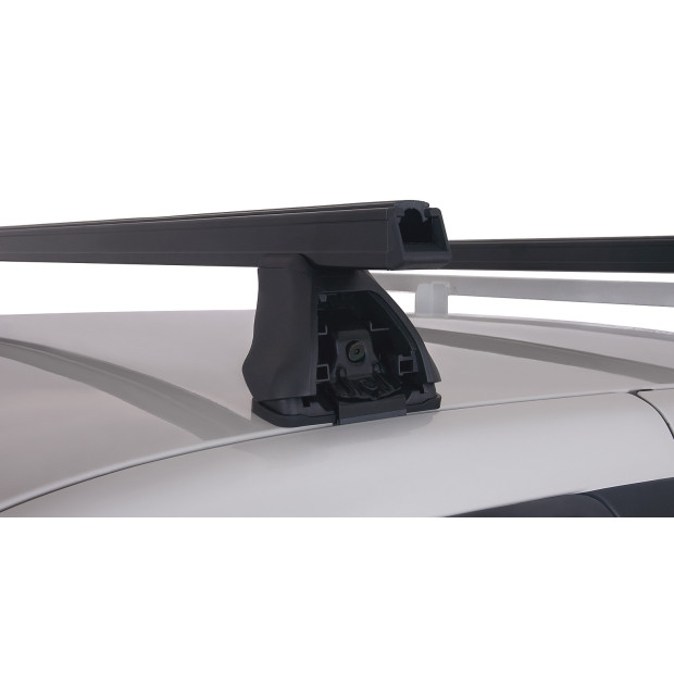 Kit 2 barres de toit noires RHINO-RACK Heavy Duty 2500 • JA0130 