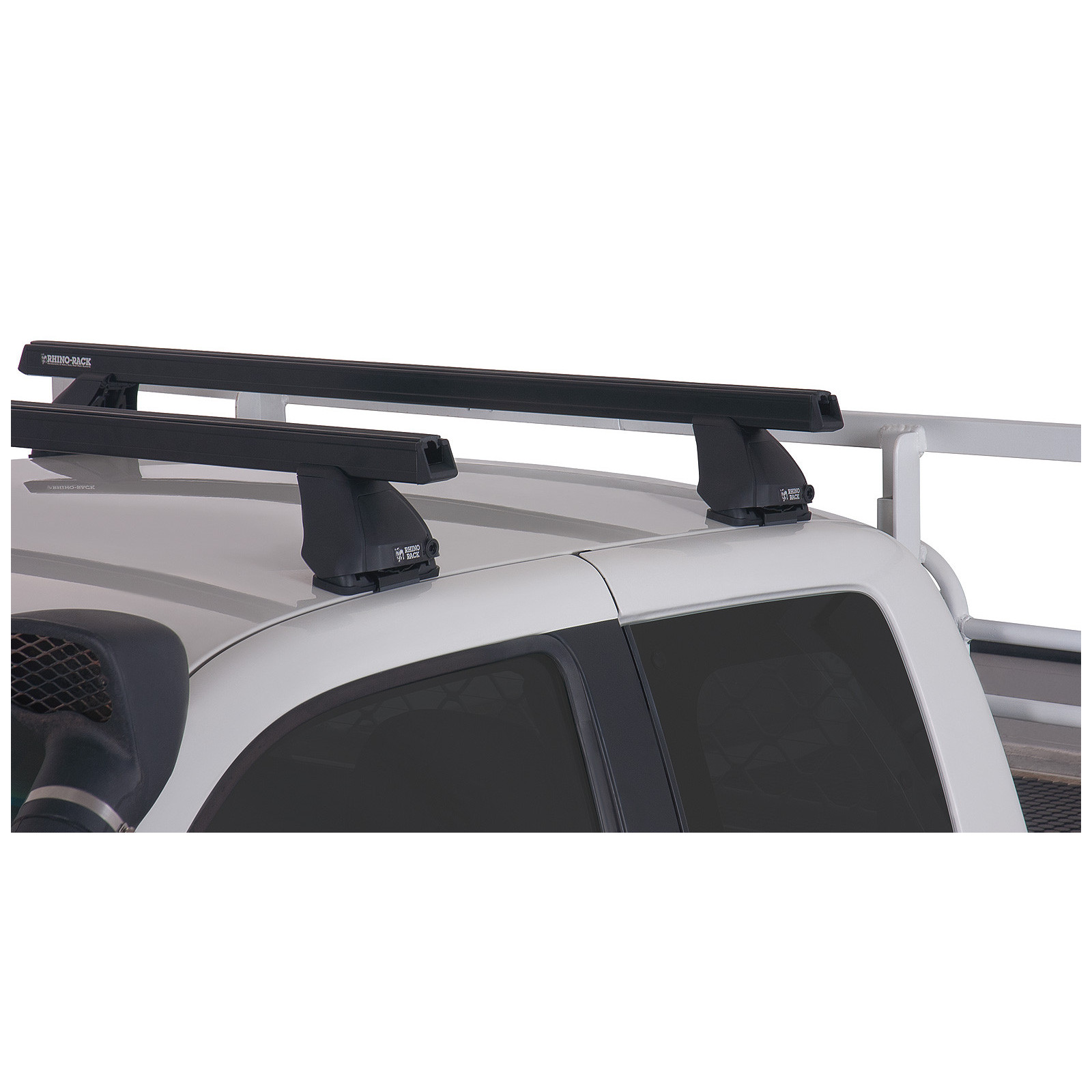Kit 2 barres de toit noires RHINO-RACK Heavy Duty 2500 • JA0130 