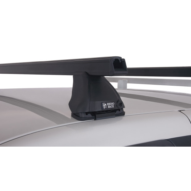 Kit 2 barres de toit noires RHINO-RACK Heavy Duty 2500 • JA0130 