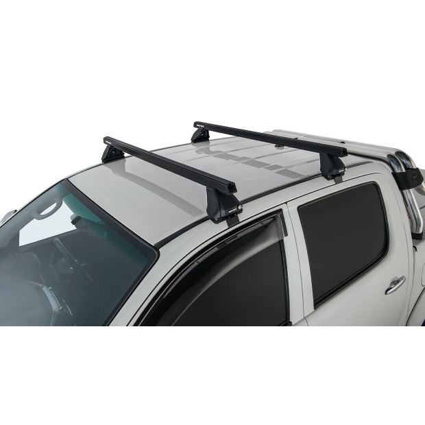 Kit 2 barres de toit noires RHINO-RACK Heavy Duty 2500 • JA0176 