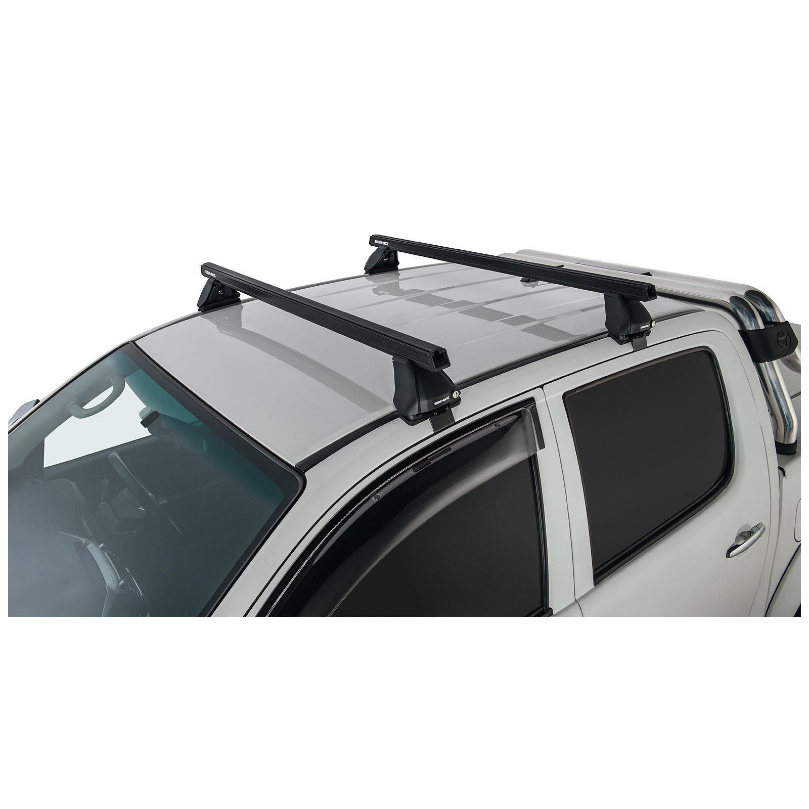 Kit 2 barres de toit noires RHINO-RACK Heavy Duty 2500 • JA0176 