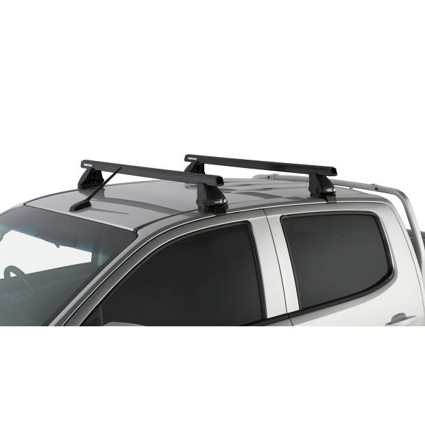 Kit 2 barres de toit noires RHINO-RACK Heavy Duty 2500 • JA0199 