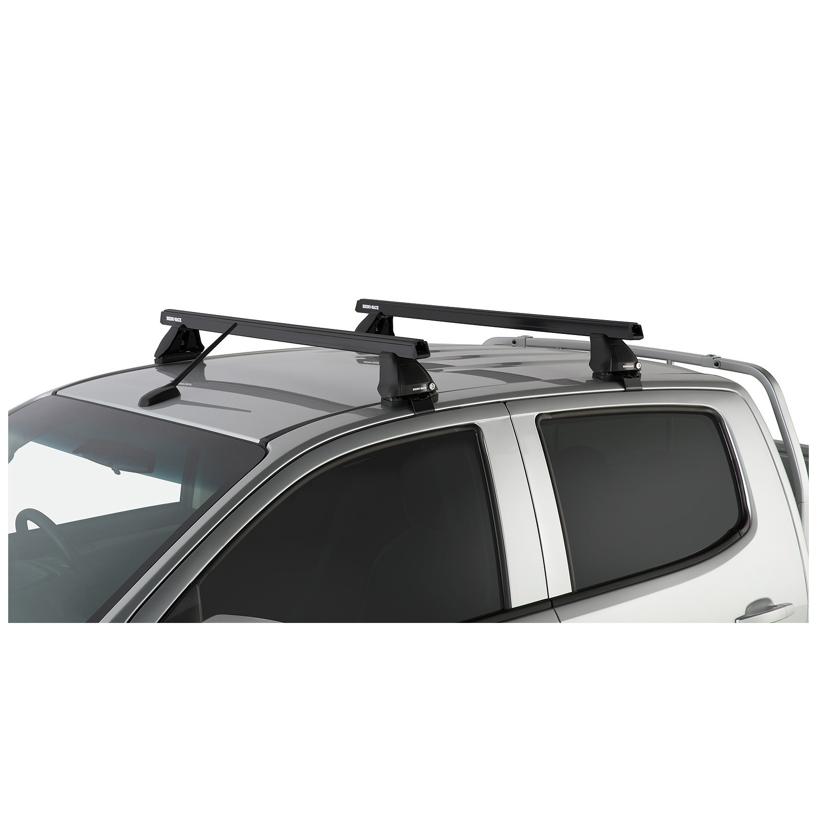 Kit 2 barres de toit noires RHINO-RACK Heavy Duty 2500 • JA0199 