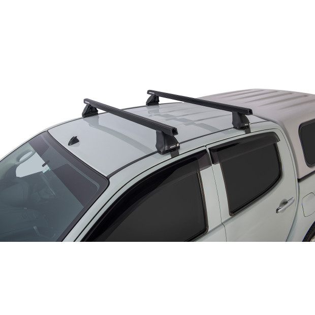Kit 2 barres de toit noires RHINO-RACK Heavy Duty 2500 • JA0199 