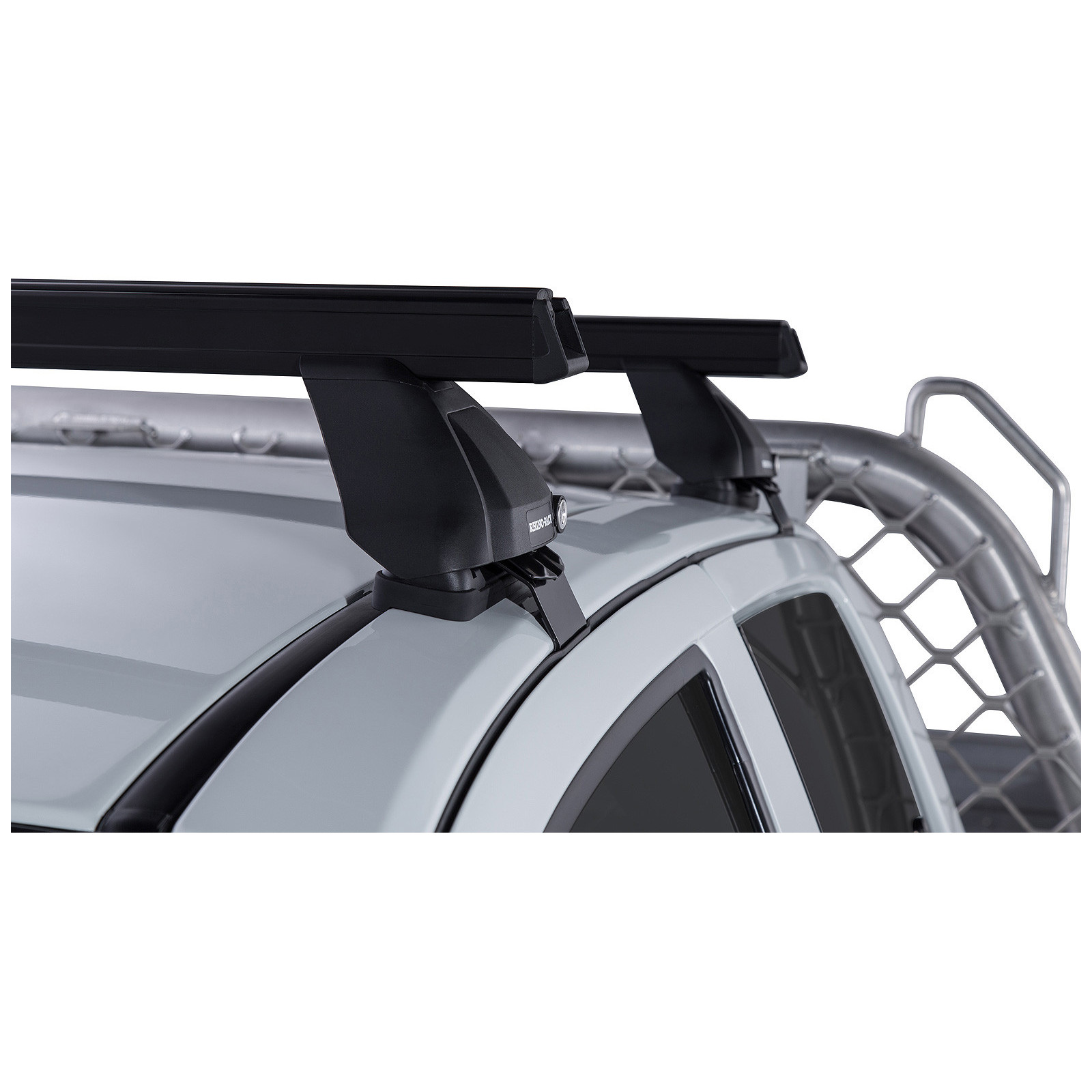 Kit 2 barres de toit noires RHINO-RACK Heavy Duty 2500 • JA0199 