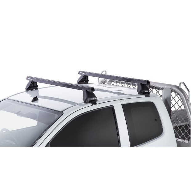 Kit 2 barres de toit noires RHINO-RACK Heavy Duty 2500 • JA0199 