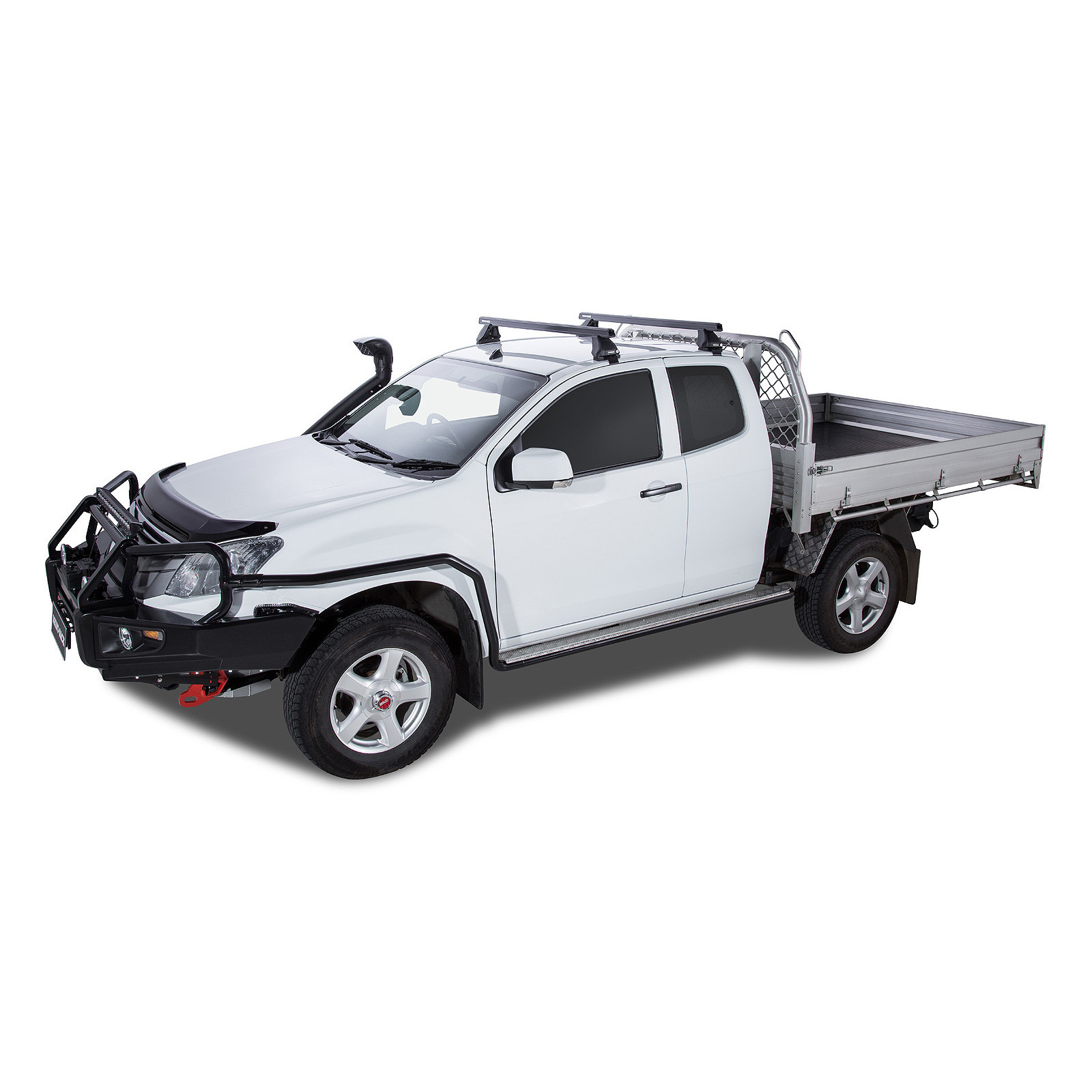 Kit 2 barres de toit noires RHINO-RACK Heavy Duty 2500 • JA0199 