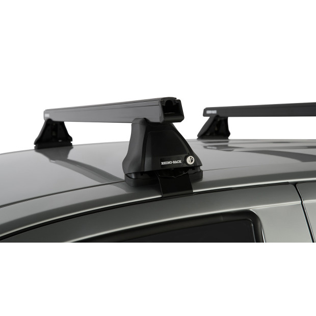 Kit 2 barres de toit noires RHINO-RACK Heavy Duty 2500 • JA0199 