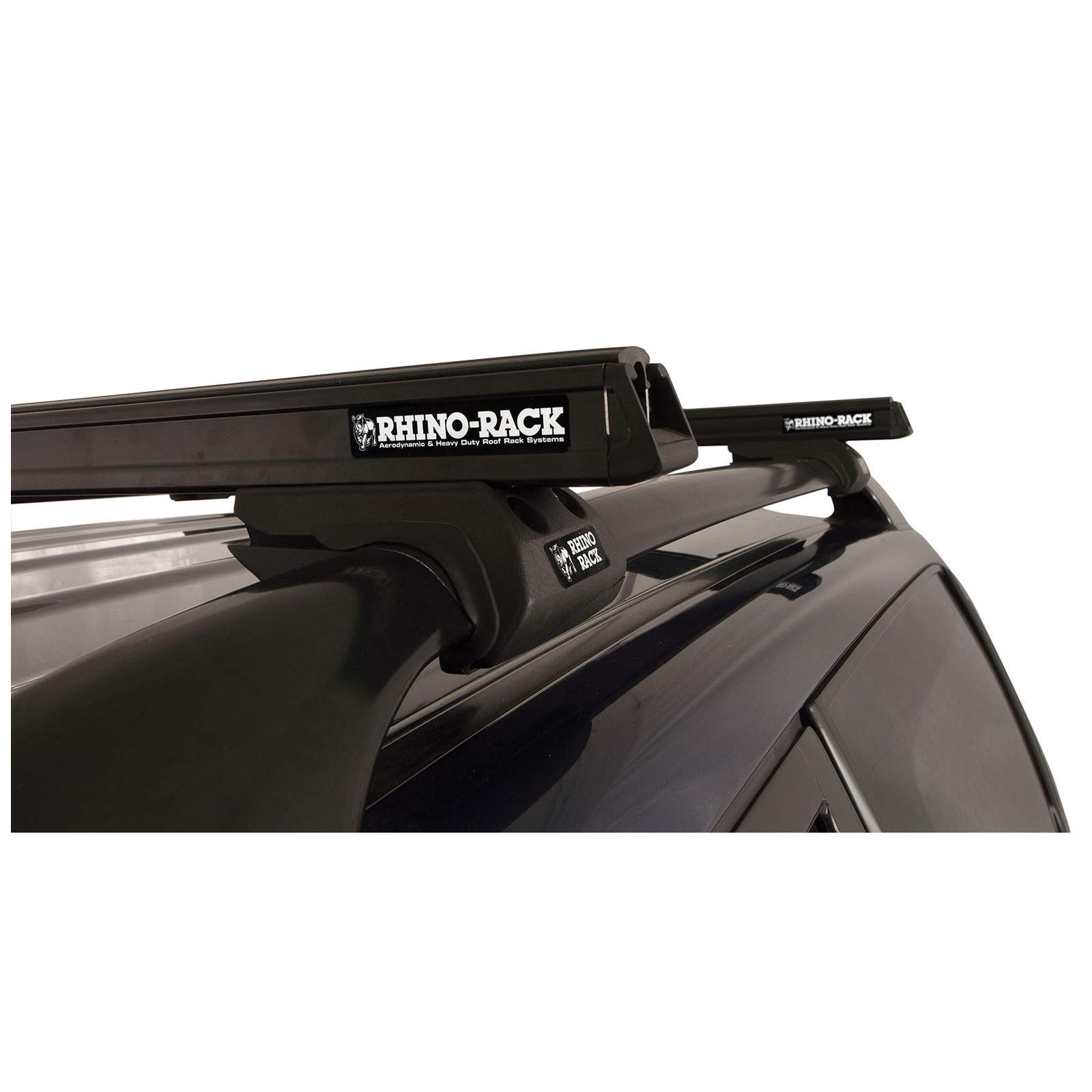 Kit 2 barres de toit noires RHINO-RACK Heavy Duty CXB • JA0478 