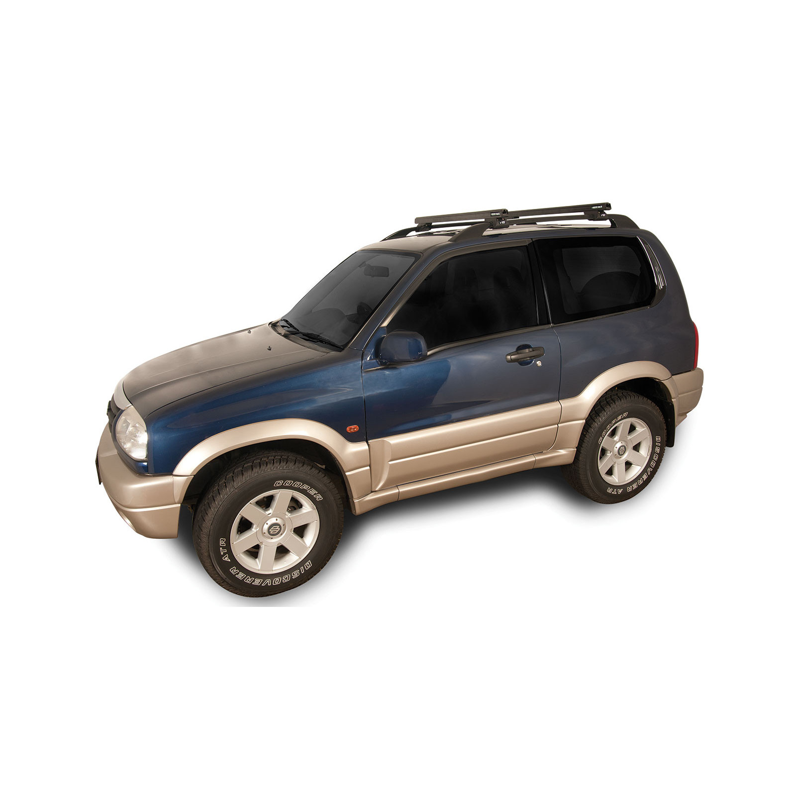 Kit 2 barres de toit noires RHINO-RACK Heavy Duty CXB • JA0478 