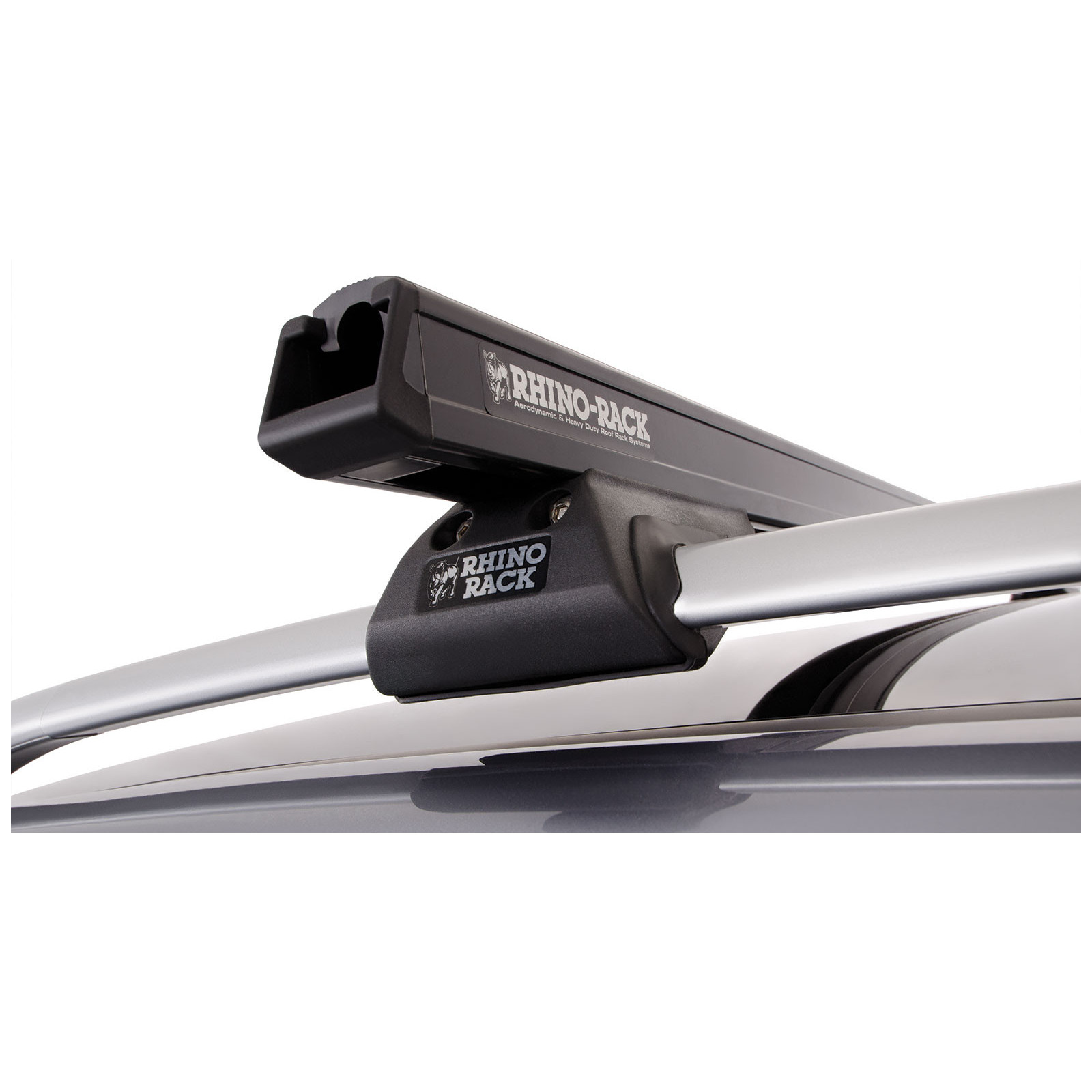 Kit 2 barres de toit noires RHINO-RACK Heavy Duty CXB • JA0494 