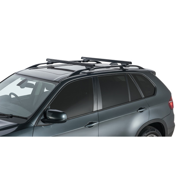 Kit 2 barres de toit noires RHINO-RACK Heavy Duty CXB • JA0494 