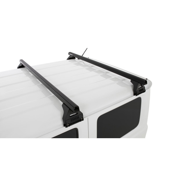 Kit 2 barres de toit noires RHINO-RACK Heavy Duty RL110 • JA0631 