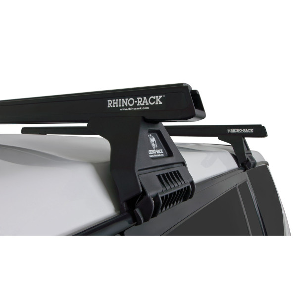 Kit 2 barres de toit noires RHINO-RACK Heavy Duty RL110 • JA0631 