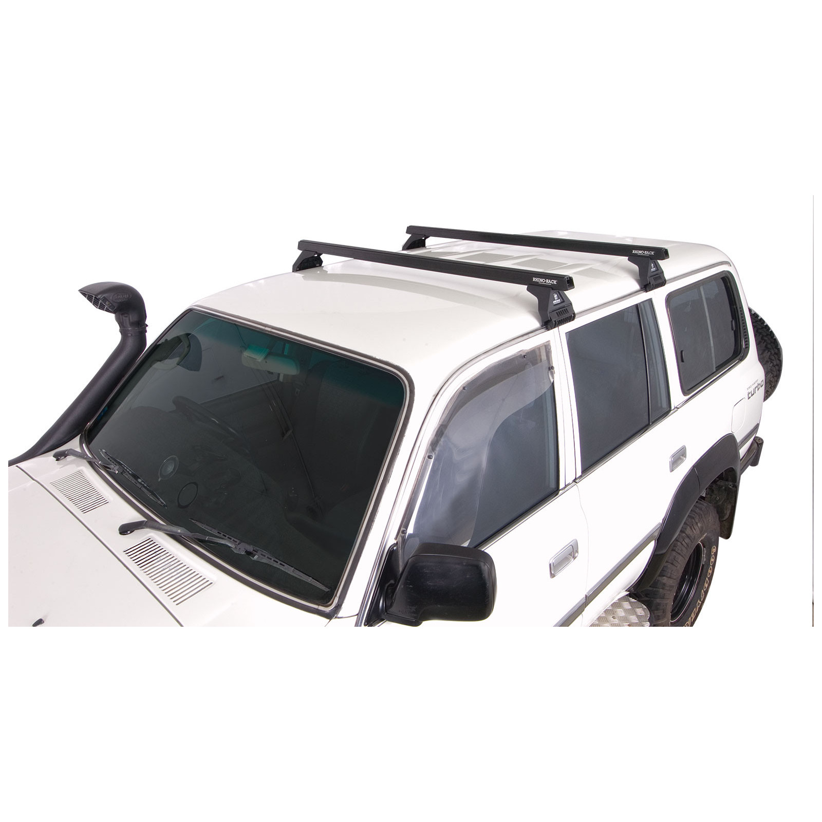 Kit 2 barres de toit noires RHINO-RACK Heavy Duty RL110 • JA0631 
