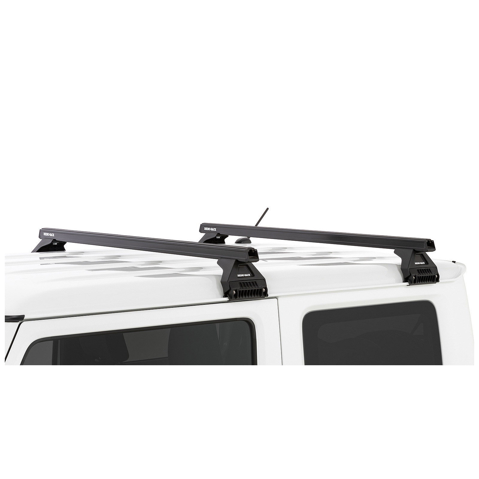 Kit 2 barres de toit noires RHINO-RACK Heavy Duty RL110 • JA0631 
