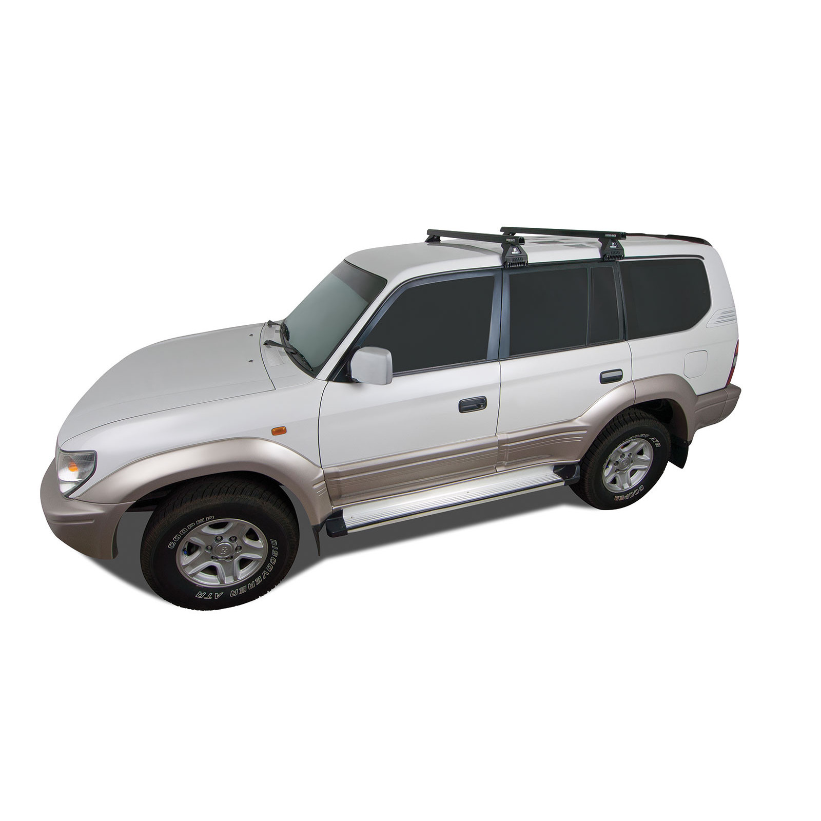 Kit 2 barres de toit noires RHINO-RACK Heavy Duty RL110 • JA0631 