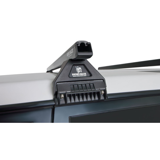 Kit 2 barres de toit noires RHINO-RACK Heavy Duty RL110 • JA0631 
