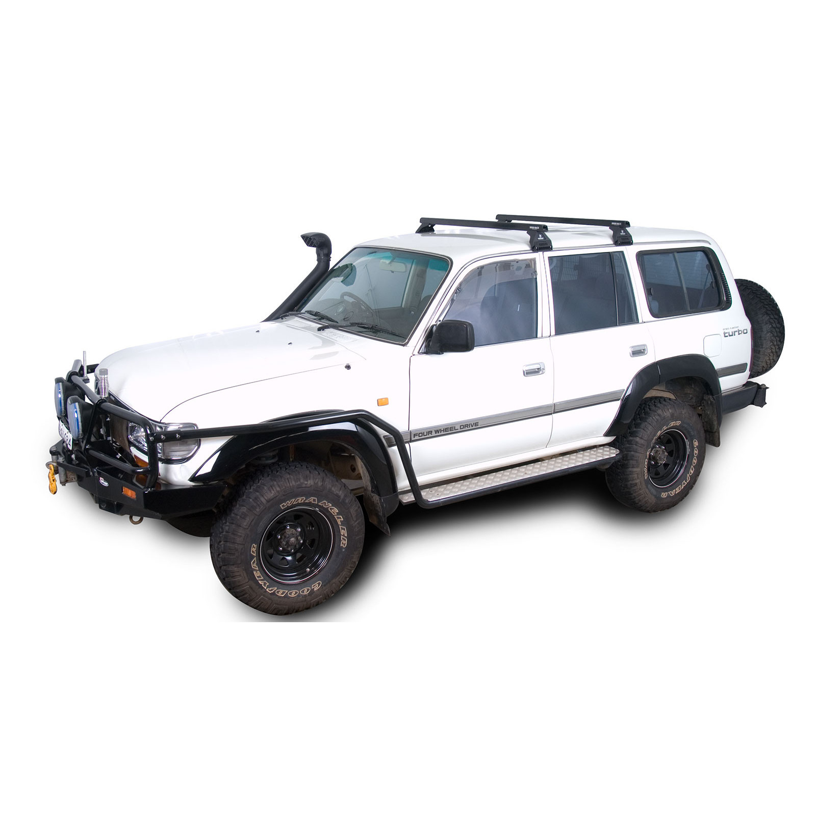 Kit 2 barres de toit noires RHINO-RACK Heavy Duty RL110 • JA0631 