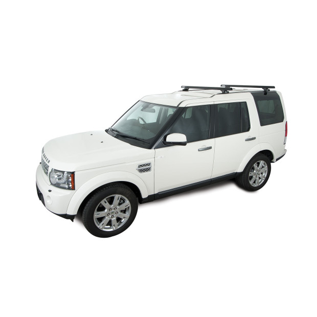 Kit 2 barres de toit noires RHINO-RACK Heavy Duty RLTP Trackmount • JA0660 